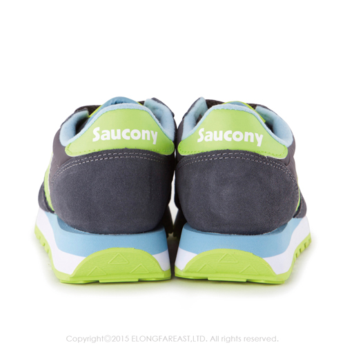 (女) 美國 SAUCONY 經典時尚休閒輕量慢跑球鞋-鐵灰綠