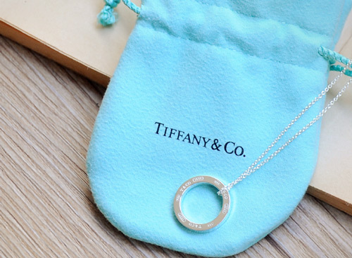 Tiffany&Co. Tiffany1837 經典簡約刻字圓環純銀項鍊
