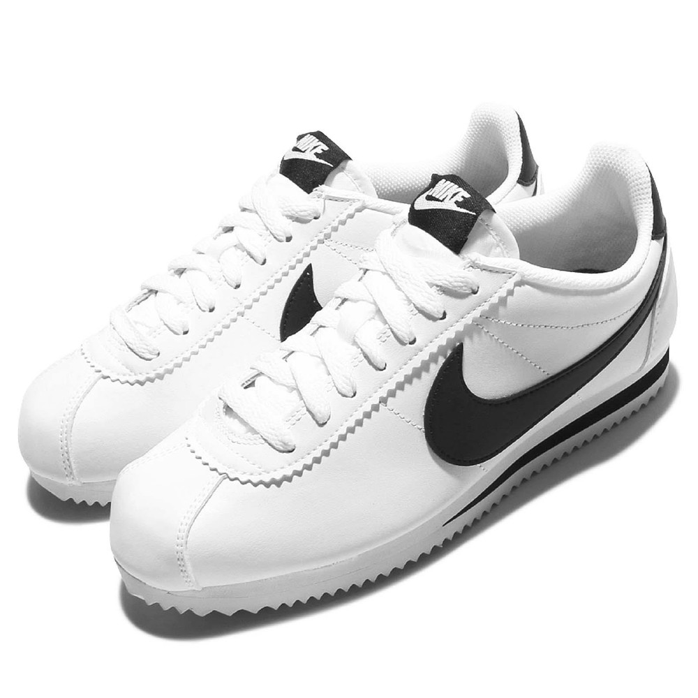 休閒鞋 Wmns Classic Cortez Leather 白 黑 女鞋 男鞋 皮革 情侶鞋 阿甘鞋 807471101