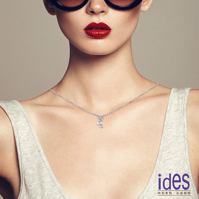ides愛蒂思 輕珠寶。日韓風尚設計925純銀晶鑽項鍊/明日之星