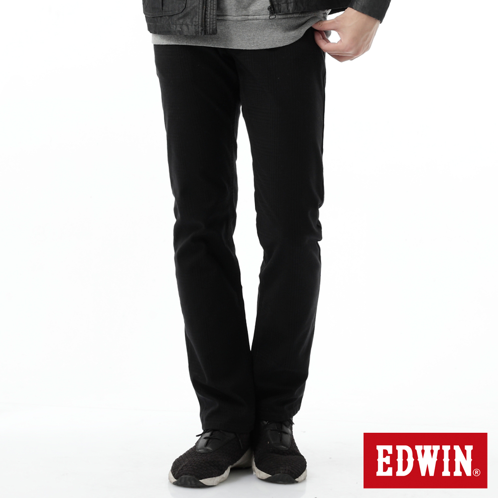 EDWIN 中直筒 EDGE保溫褲-男-黑色