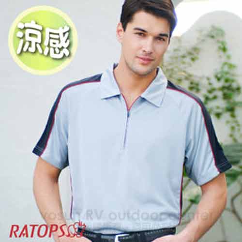 【瑞多仕-RATOPS】男 THERMOCOOL 翻領POLO衫_DB8480 灰