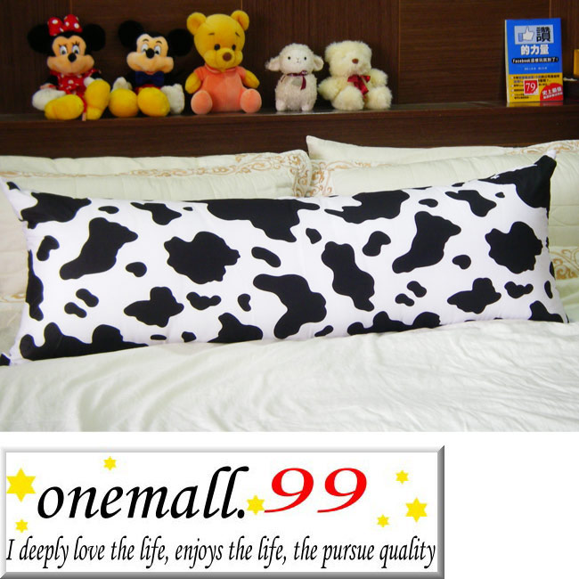 【onemall.99】2入黑白乳牛超大長抱枕(120*45cm)