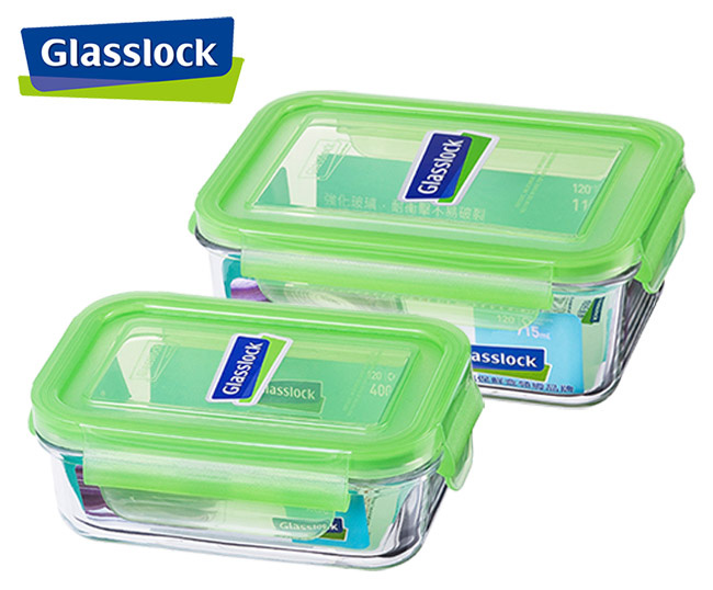 Unbreakable Glass Food Container Rectangular 400 ml RP519 GLASSLOCK