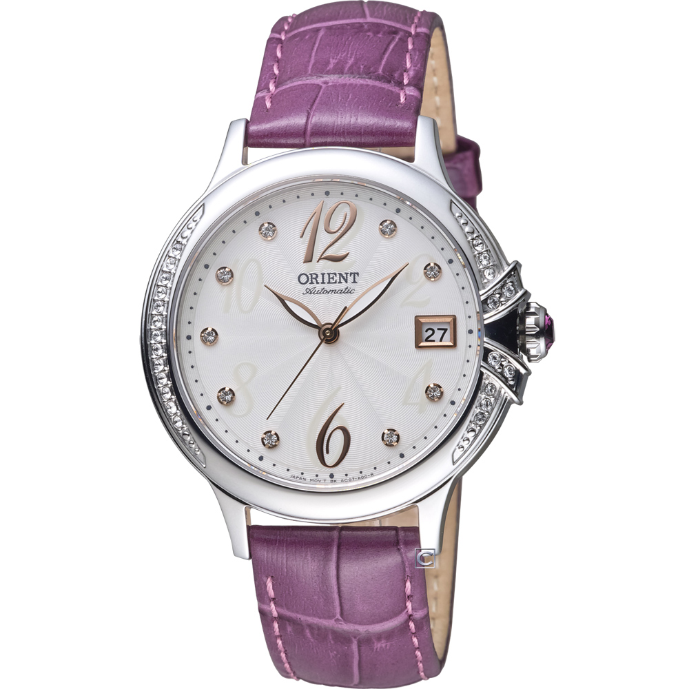 ORIENT 東方錶 ELEGANT系列 璀璨之星機械腕錶-紫色/38mm