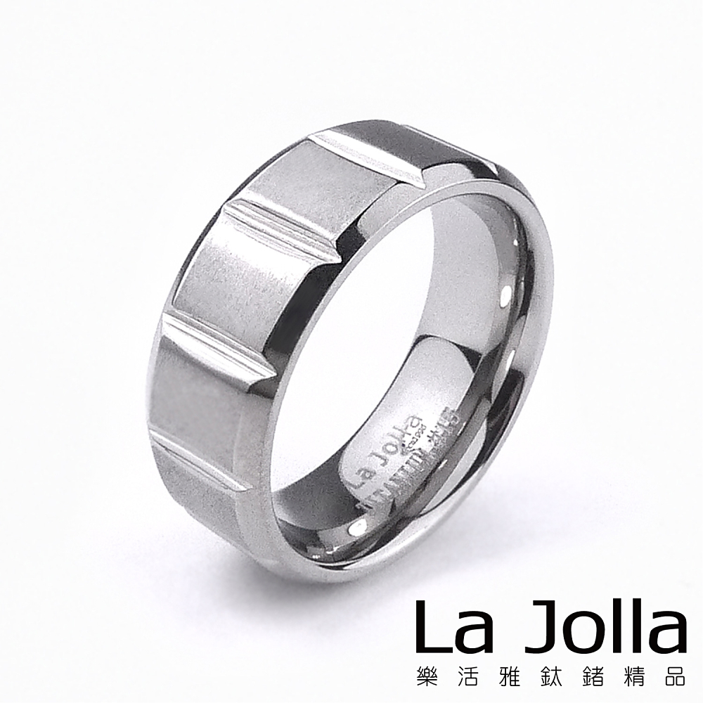 La Jolla 玩酷方塊 純鈦戒指(男款)