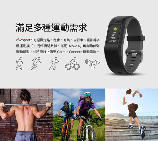 GARMIN Vivosport GPS智慧健康心率手環