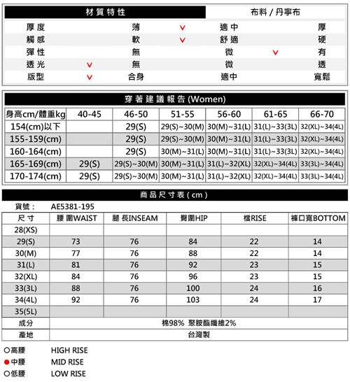 BRAPPERS 女款 新美腳Royal系列-女用中腰彈性窄管褲-藍