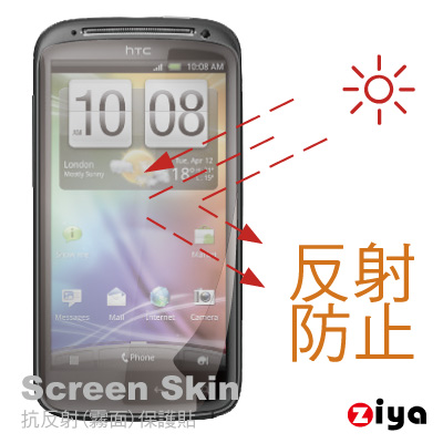 ZIYA HTC Sensation 抗反射(霧面)保護貼 (兩入裝)