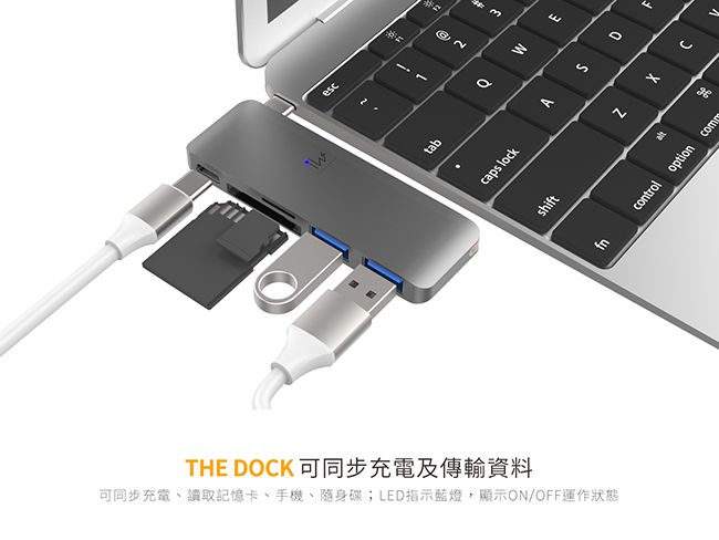 innowatt DOCK-USB 3.1 Type C Hub 多功能充電傳輸集線器