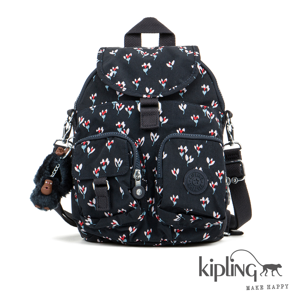 Kipling 後背包 愛心花卉印花