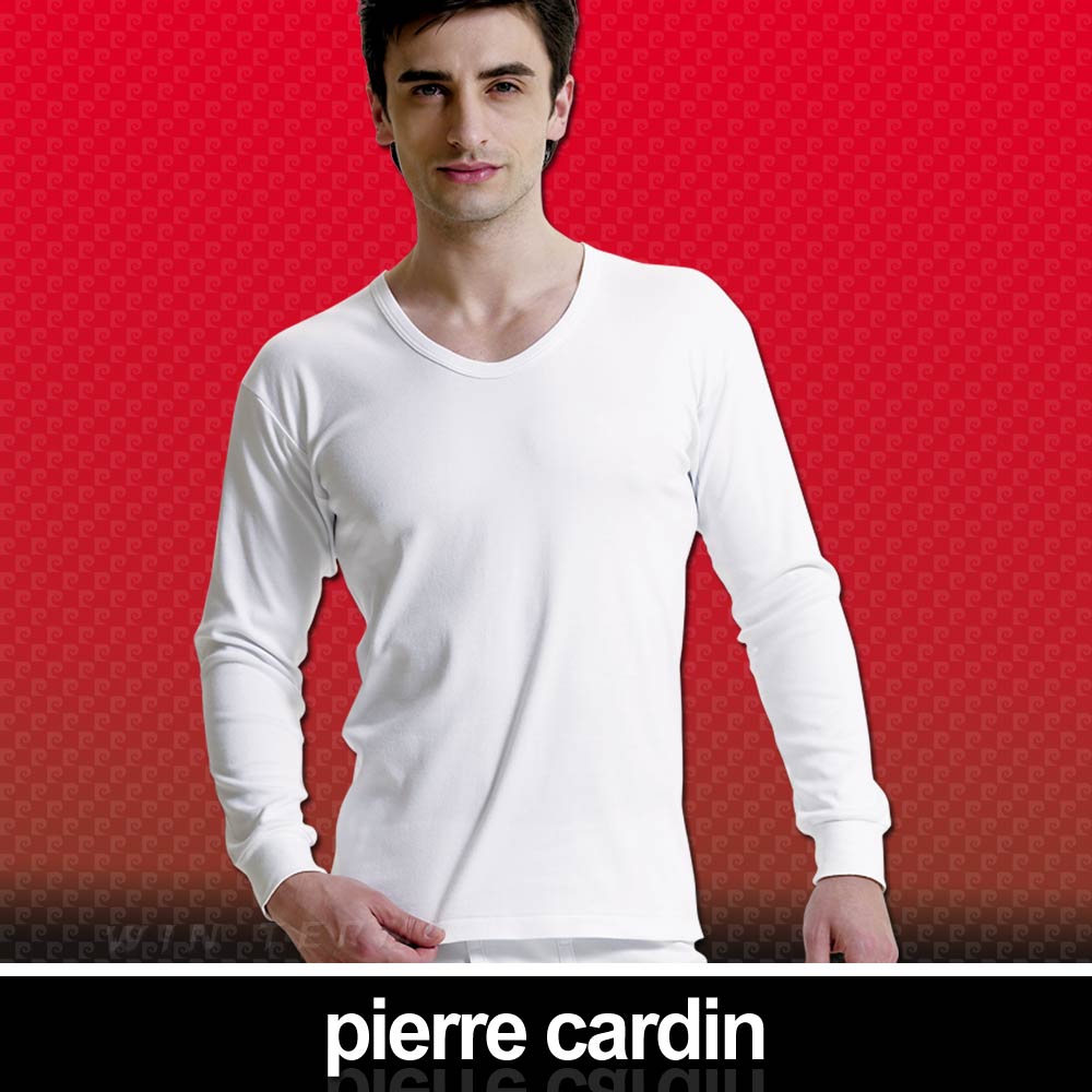 Pierre Cardin 皮爾卡登 排汗厚暖棉U領長袖衫(4入組)