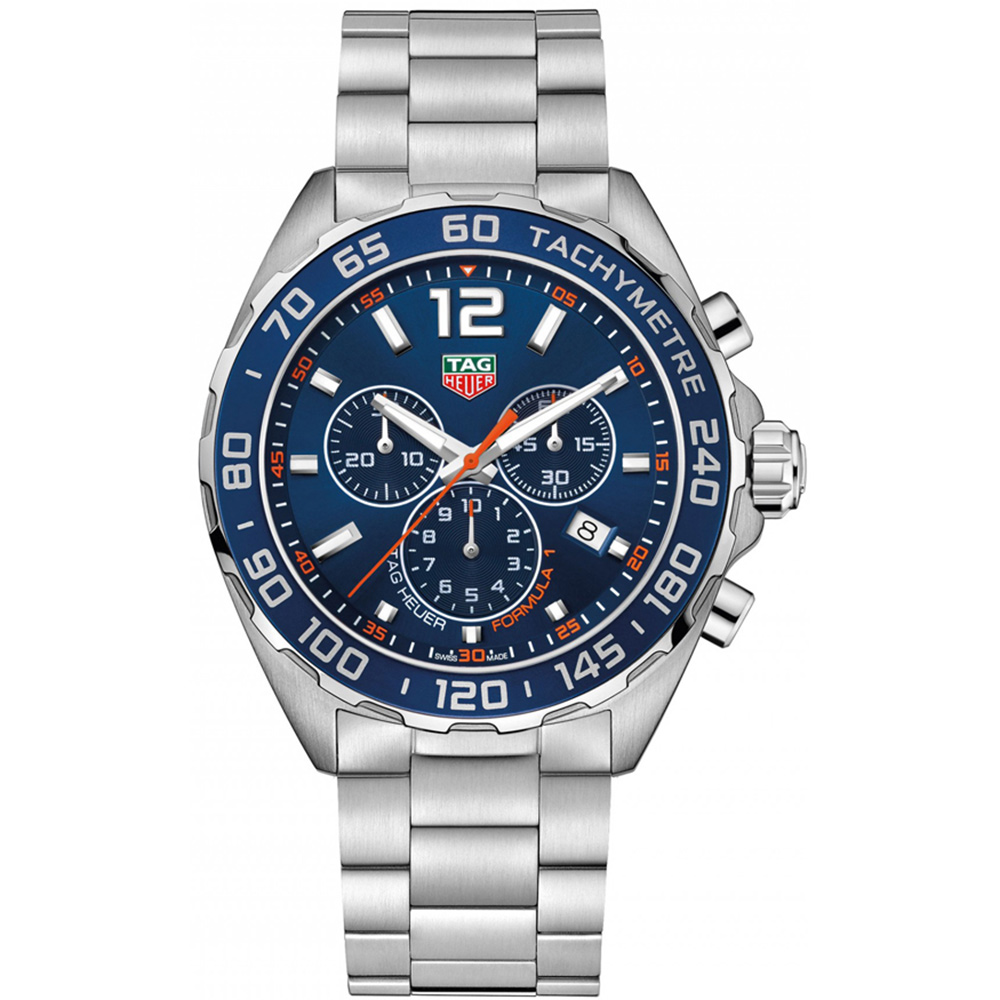 TAG HEUER 豪雅Formula 1 三眼計時鍊帶款x43mm