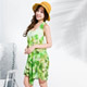 夏之戀SUMMERLOVE 比基尼泳裝 外搭雪紡紗裙 三件式 綠色花朵 product thumbnail 1