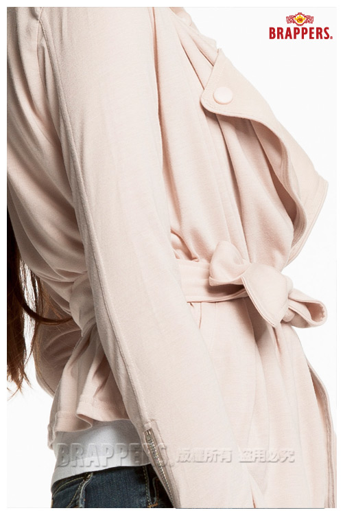 BRAPPERS 女款 個性大翻領短版罩衫-粉