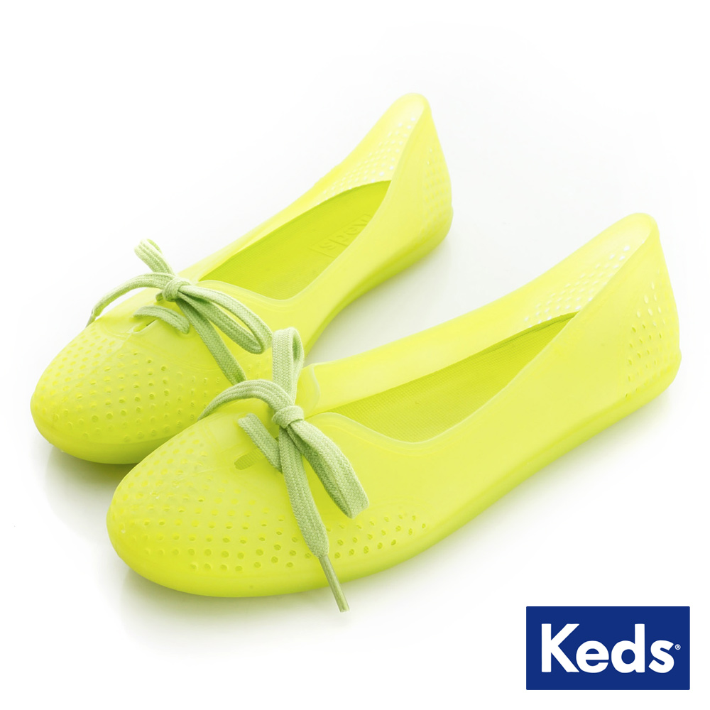 Keds 螢光果凍休閒鞋-螢光綠