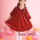 【Lovin’ Sweetii】可愛甜心小公主袖童洋裝限量款-紅色 product thumbnail 1