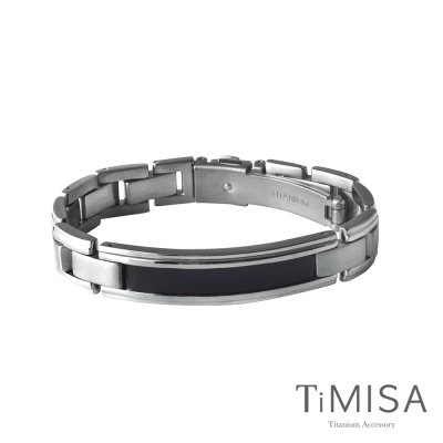 TiMISA 純粹品味-黑 純鈦鍺手鍊