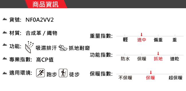 The North Face女款黃色抓地耐磨徒步鞋