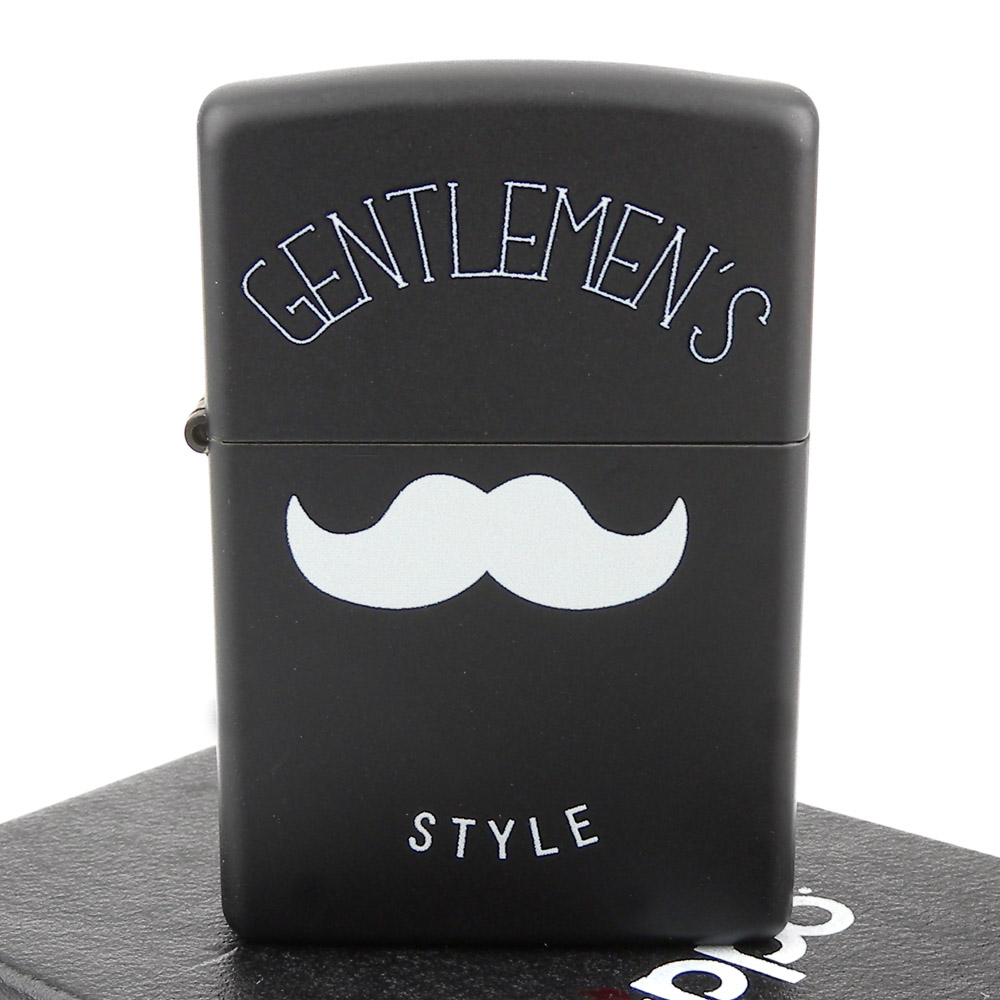 【ZIPPO】美系~Gentlemens Style-翹鬍子紳士風格圖案設計打火機
