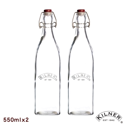 KILNER 扣式密封玻璃瓶 550ml  二入組