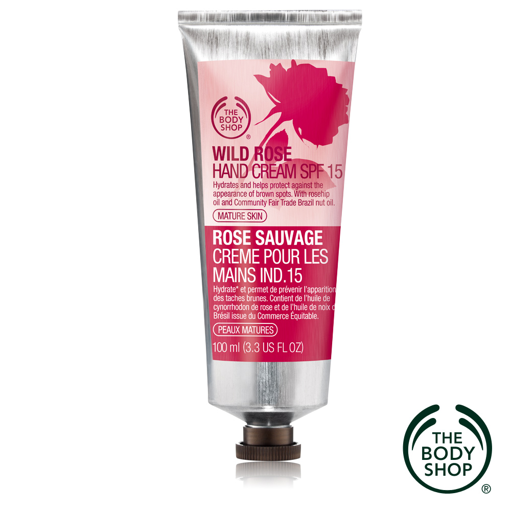 The Body Shop 玫瑰果油嫩白護手霜 SPF15-100ML