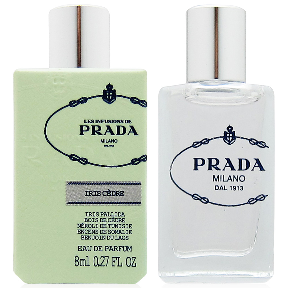 PRADA 鳶尾雪松精萃淡香精8ml+隨機針管香水一份