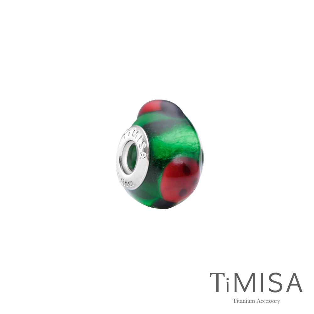 TiMISA 西瓜(11mm)純鈦琉璃 墜飾串珠