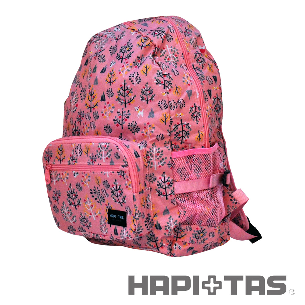 HAPI+TAS 森林折疊後背包-粉紅
