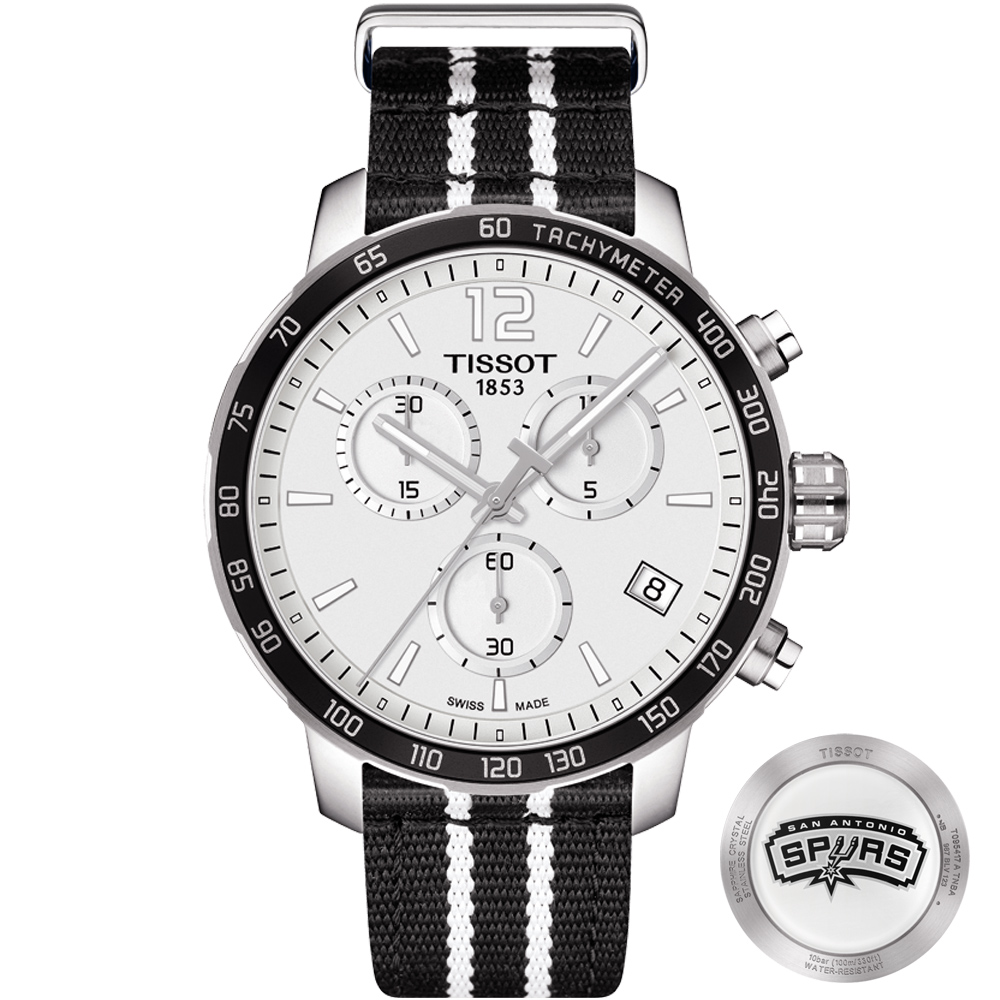 TISSOT 天梭 X NBA 聖安東尼奧馬刺隊特別版腕錶-42mm