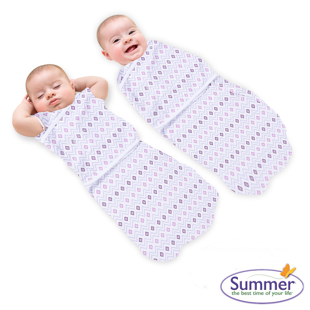 美國 Summer Infant 2合1 聰明懶人育兒包巾睡袋 - 時尚粉鑽