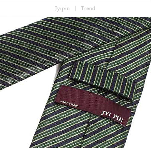 極品西服- 典雅綠紋絲質領帶-綠 (YT0091)