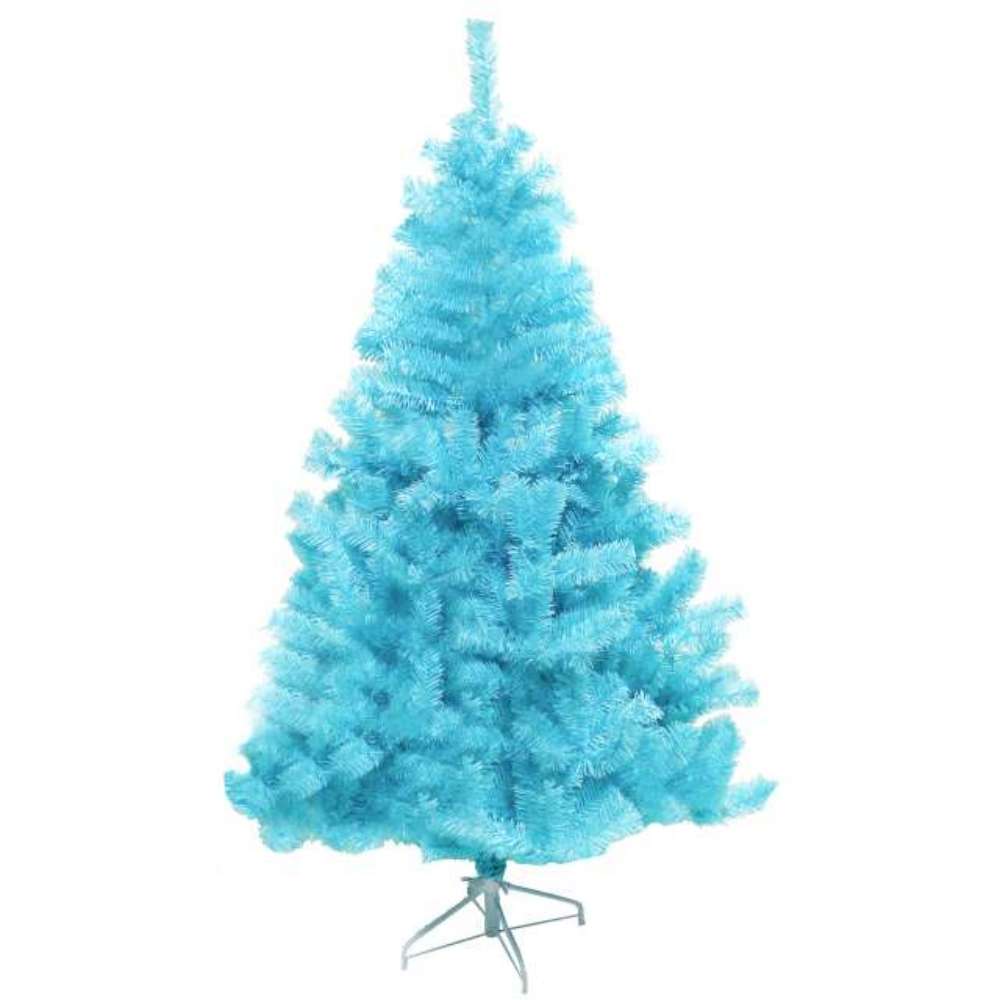 台製6尺(180cm)豪華版冰藍色聖誕樹-裸樹