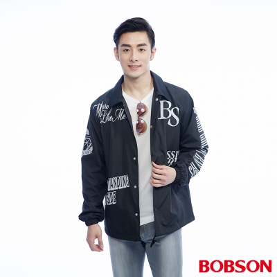 BOBSON 男款寬版印圖外套