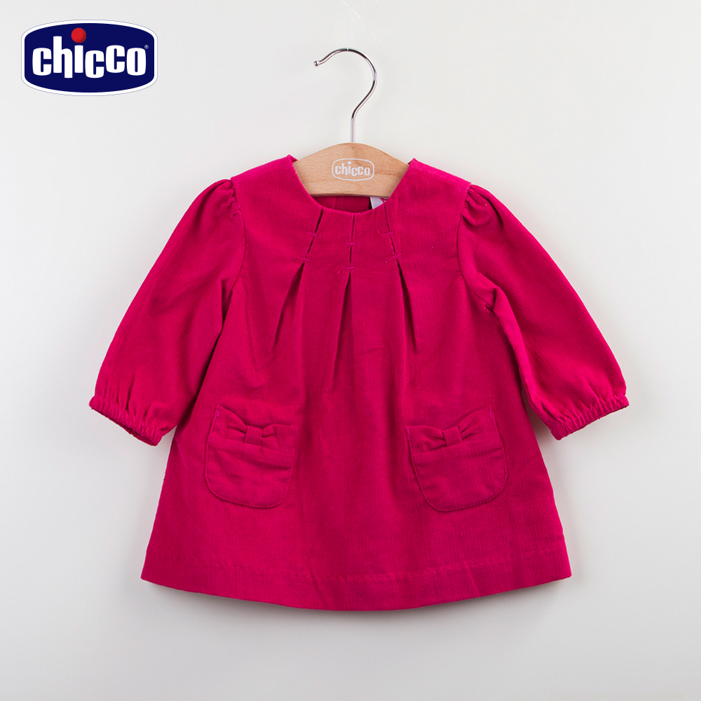 chicco燈心絨洋裝-紫紅(12m-24m)