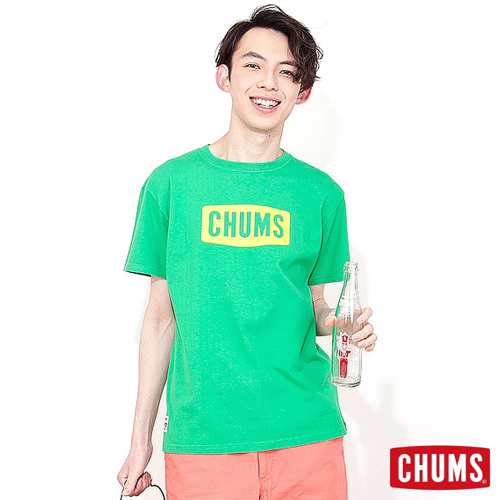 CHUMS 男 OPEY 大LOGO 短袖T-Shirt 叢林綠