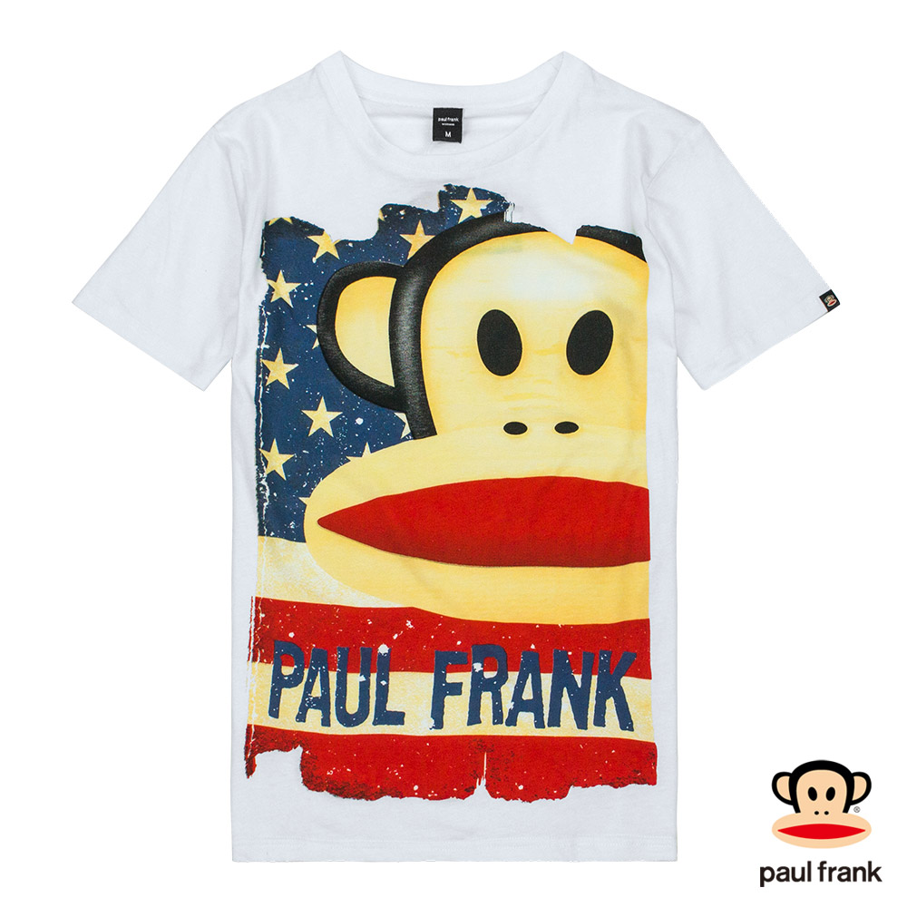 Paul Frank-美國斑駁風情Julius印花短袖T恤-白(女)