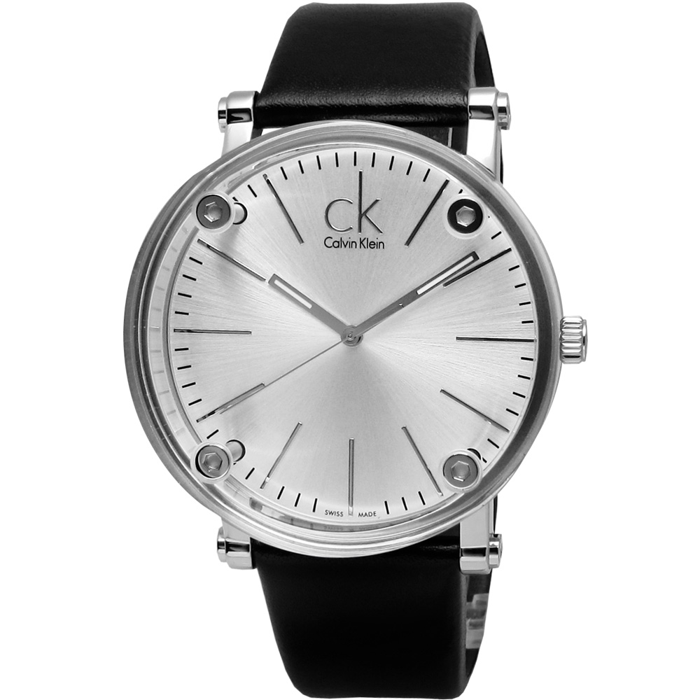 cK Cogent 魔幻透視設計美學限量腕錶-銀/42mm