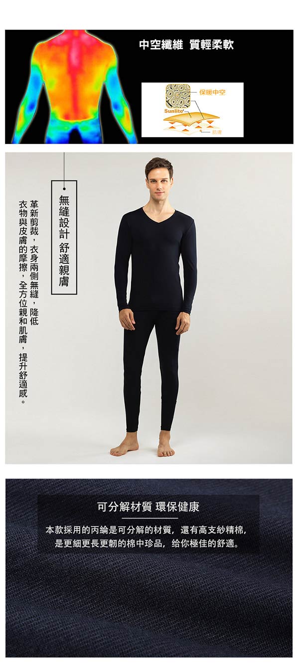 GIORDANO 男裝G-Warmer系列保暖內搭褲 - 03 標誌黑