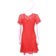 Michael Kors 紅色縷空織花蕾絲短袖洋裝 product thumbnail 1