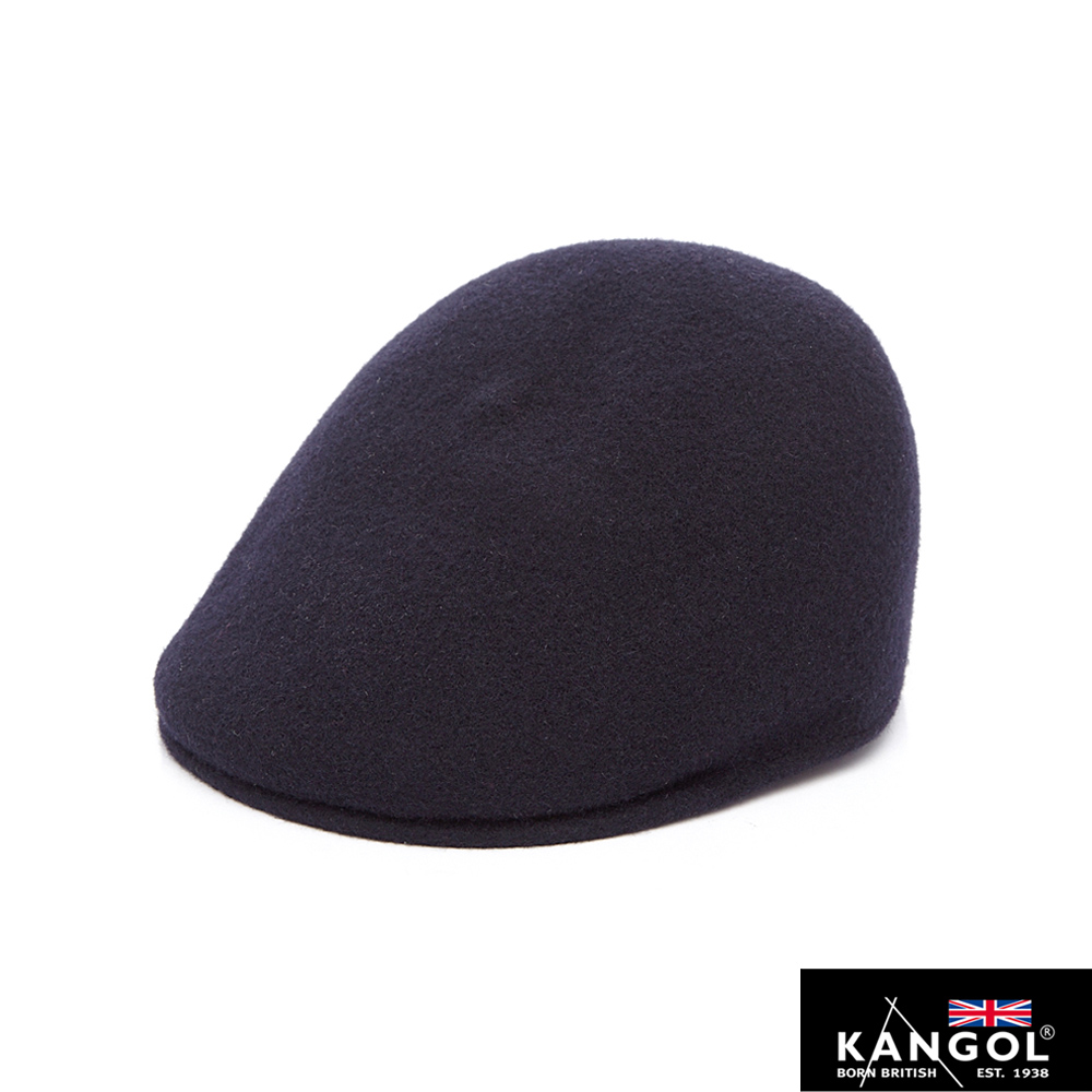 KANGOL 英國袋鼠 - 經典系列 - 507羊毛混紡鴨舌帽 - 湛藍色