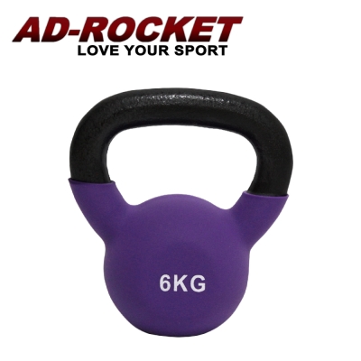 【AD-ROCKET】頂級鑄鐵壺鈴 KettleBell 6公斤 紫色