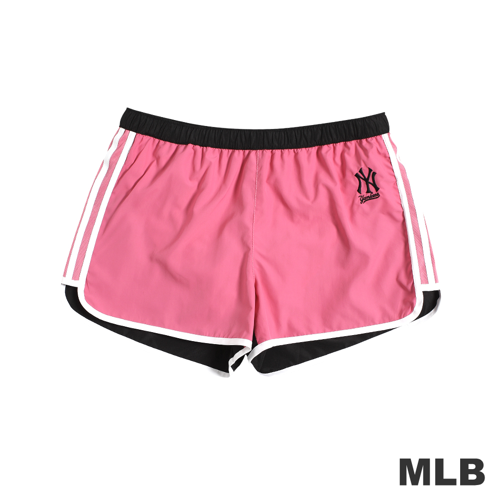 MLB-紐約洋基隊風衣布運動短褲-紅黑(女)