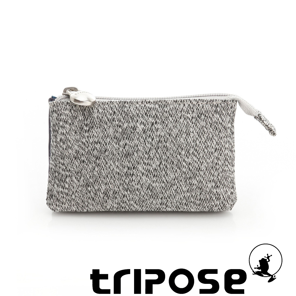 tripose 漫遊系列岩紋簡約微旅萬用零錢包 灰