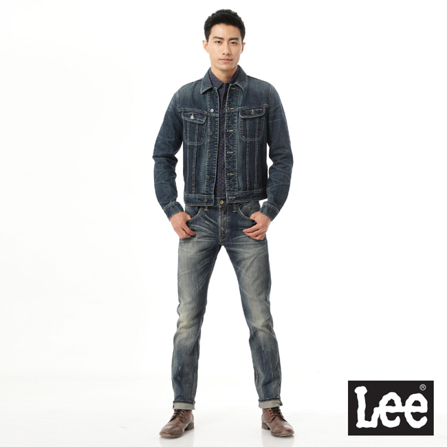 Lee 牛仔Vintage Laundry 外套-男款-深藍