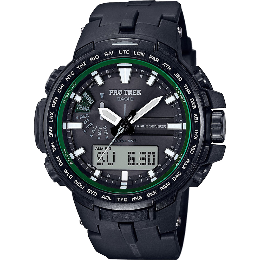 CASIO 卡西歐 PRO TREK 專業登山太陽能電波手錶/58mm