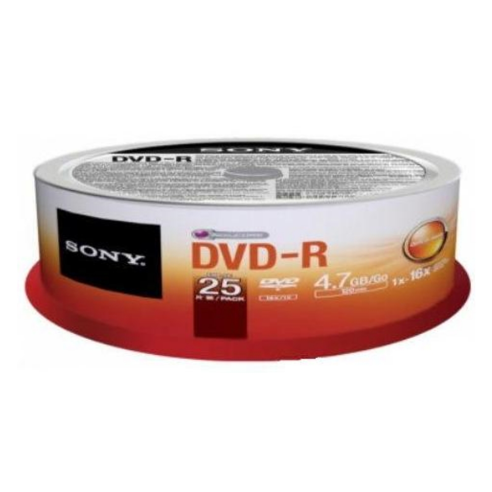 SONY DVD-R 16X燒錄片 (25片)