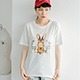 圓領可愛兔子圖紋短袖T恤 (白色)-ROANN product thumbnail 1