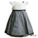 氣質格紋小花裙襬洋裝*4147黑 product thumbnail 1