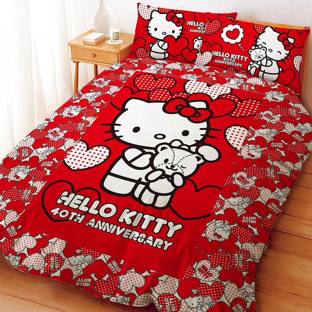 HELLO KITTY 40週年紀念版系列-單人涼被